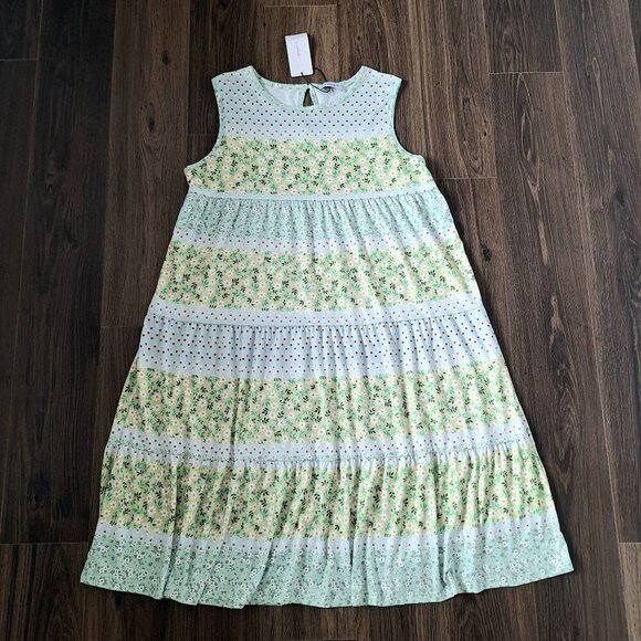 NWT Charming Charlie Flowy Maxi Dress Soft Gardening Floral Cottage Feminine - Picture 9 of 9